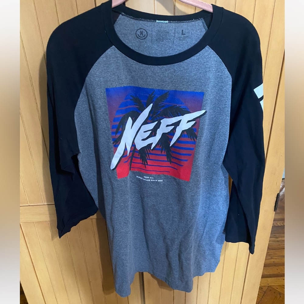 NEFF  RAGLAN 3/4 Sleeve T-Shirt Large